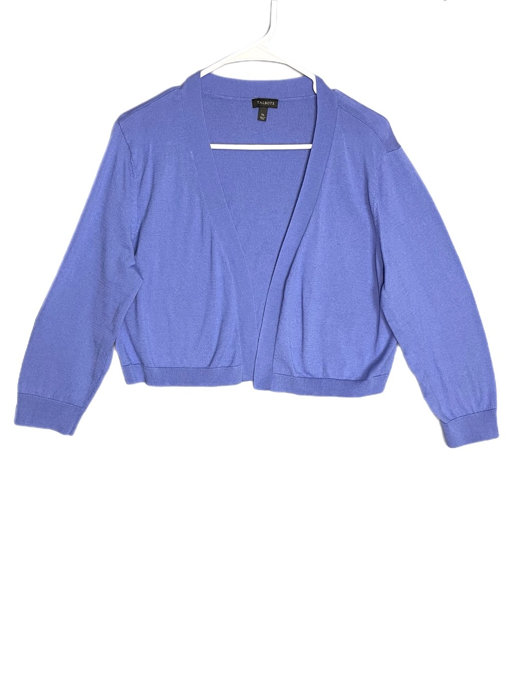 Talbots Cropped Open Front Cardigan Sweater Women’s Size XL